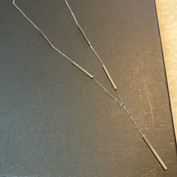 TOCARA. Emilie. Stainless steel necklace. Chain and SS Bars. 18” + 2” - Picture 1 of 4